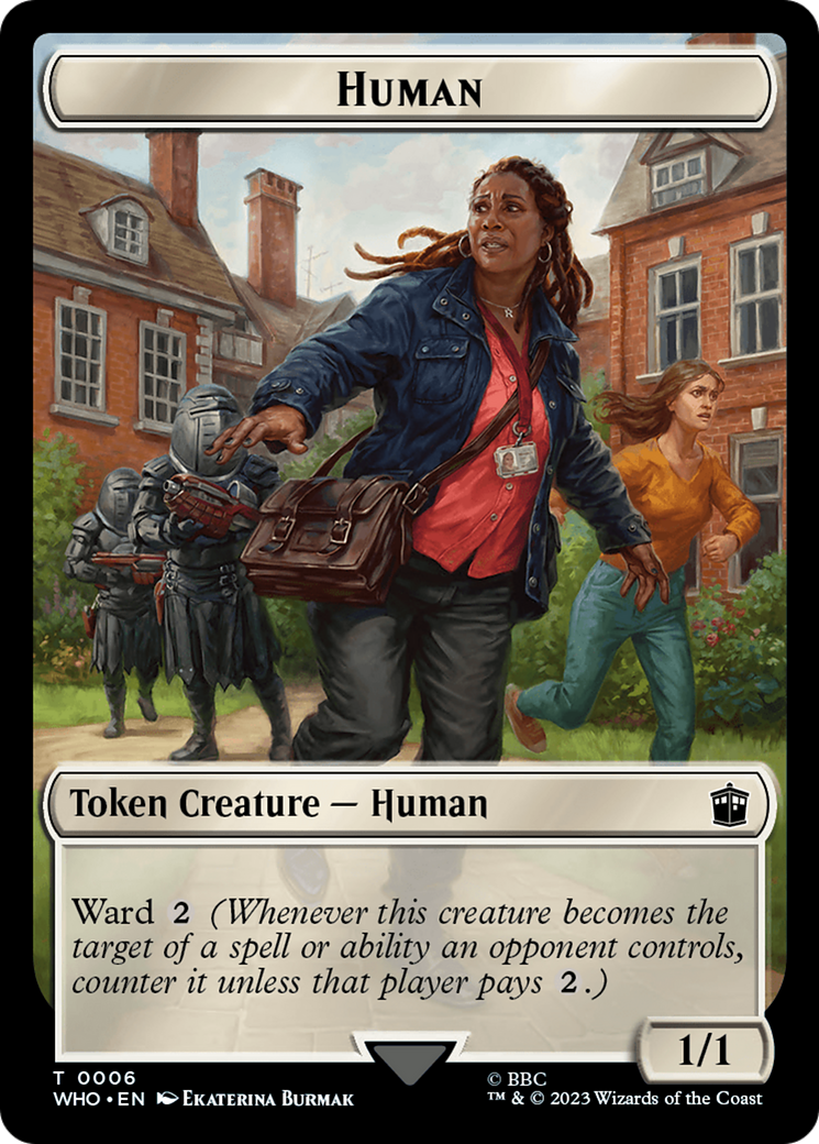 Human (0006) // Clue (0022) Double-Sided Token [Doctor Who Tokens] | Pegasus Games WI