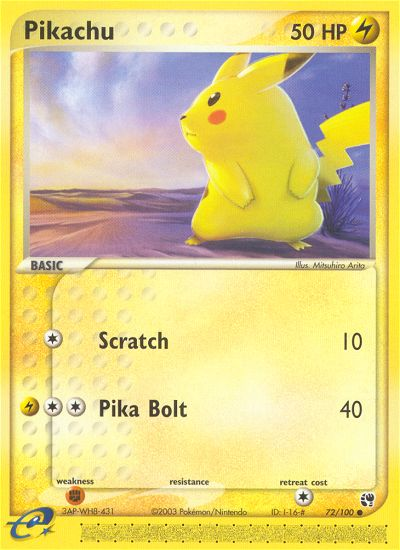 Pikachu (72/100) [EX: Sandstorm] | Pegasus Games WI