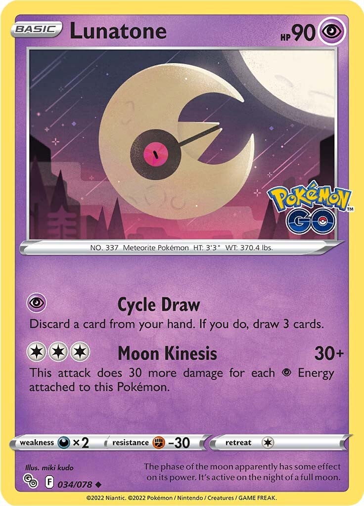 Lunatone (034/078) [Pokémon GO] | Pegasus Games WI