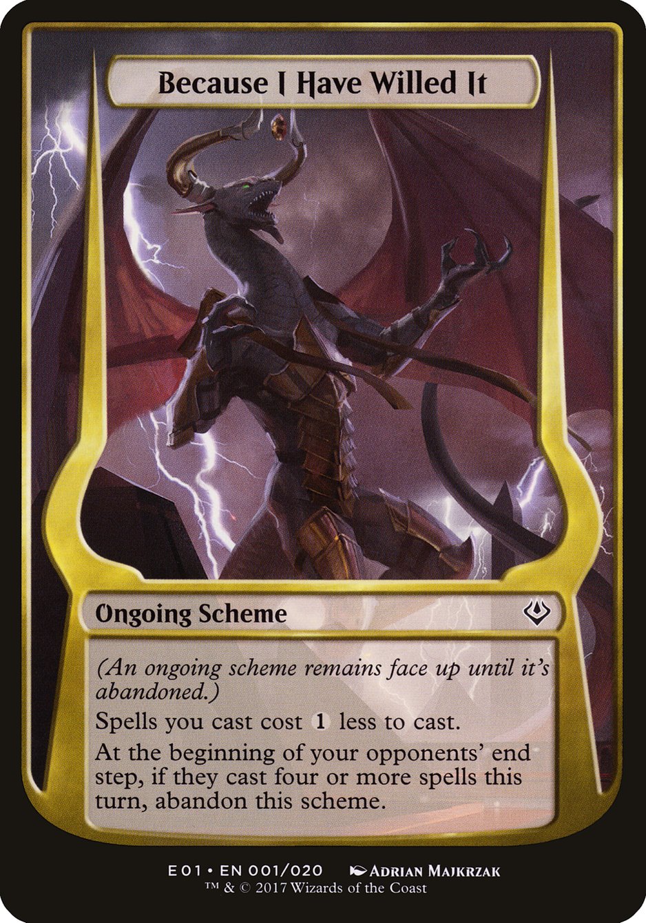 Because I Have Willed It (Schemes) [Archenemy: Nicol Bolas Schemes] | Pegasus Games WI
