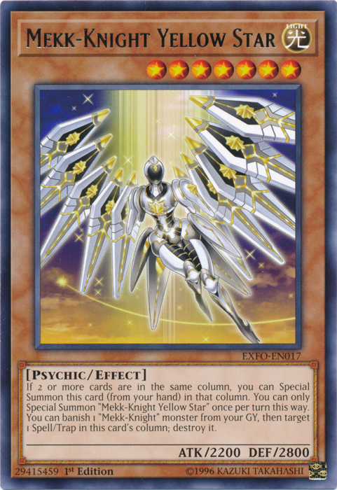 Mekk-Knight Yellow Star [EXFO-EN017] Rare | Pegasus Games WI