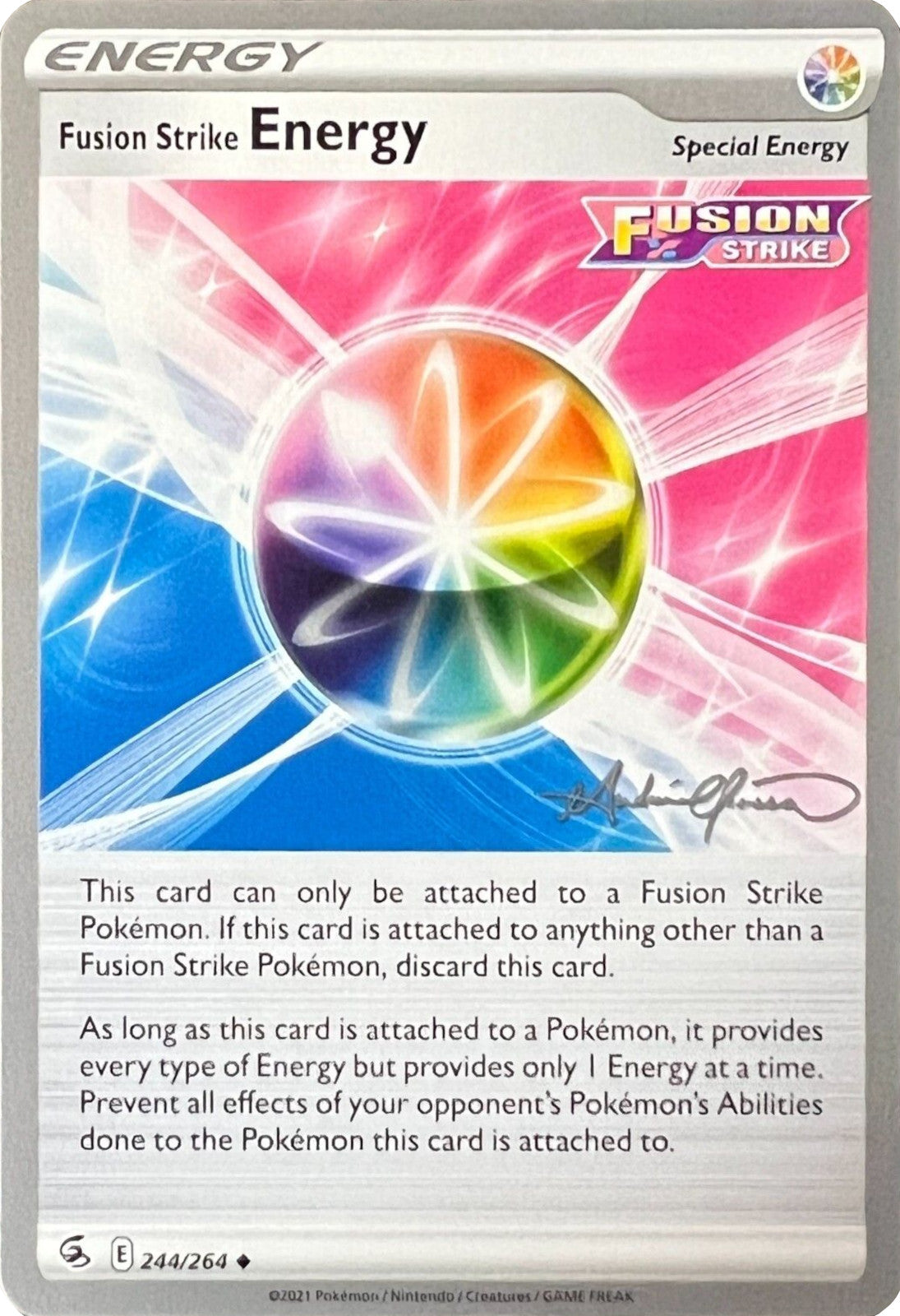 Fusion Strike Energy (244/264) (The Shape of Mew - Andre Chiasson) [World Championships 2022] | Pegasus Games WI