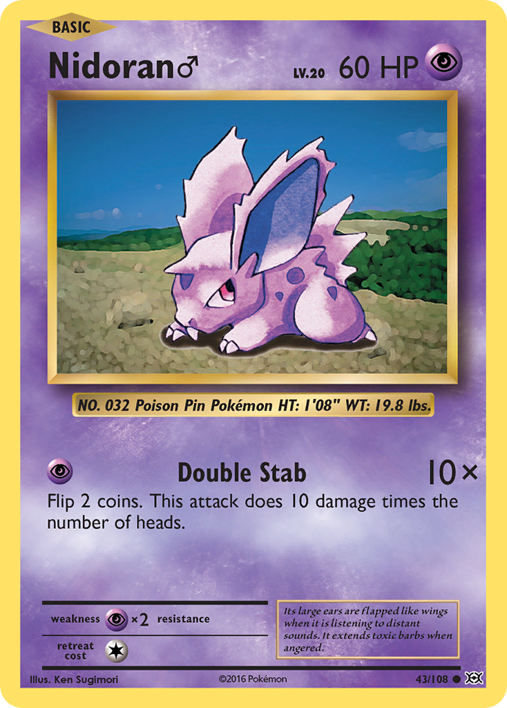 Nidoran (43/108) (Male) [XY: Evolutions] | Pegasus Games WI