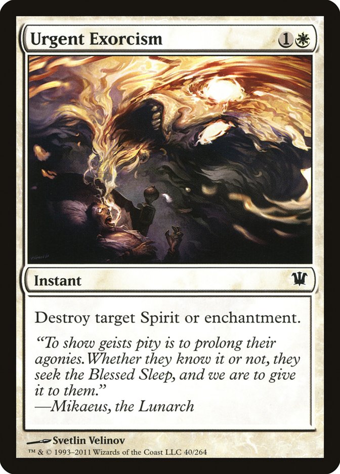Urgent Exorcism [Innistrad] | Pegasus Games WI