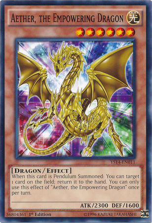 Aether, the Empowering Dragon [YS14-EN011] Common | Pegasus Games WI
