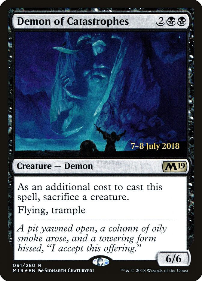 Demon of Catastrophes [Core Set 2019 Prerelease Promos] | Pegasus Games WI