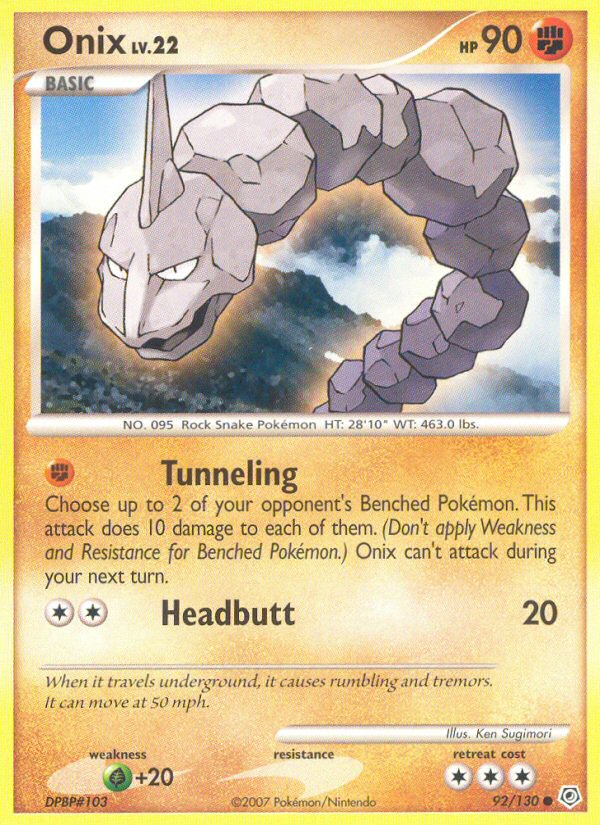 Onix (92/130) [Diamond & Pearl: Base Set] | Pegasus Games WI