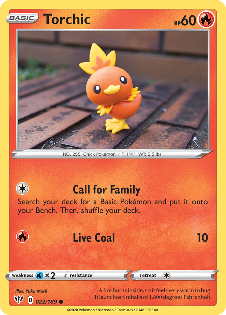 Torchic (022/189) [Sword & Shield: Darkness Ablaze] | Pegasus Games WI