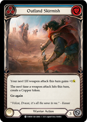 Outland Skirmish (Blue) [EVR068] (Everfest)  1st Edition Rainbow Foil | Pegasus Games WI