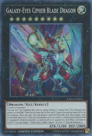 Galaxy-Eyes Cipher Blade Dragon [EXFO-ENSE4] Super Rare | Pegasus Games WI