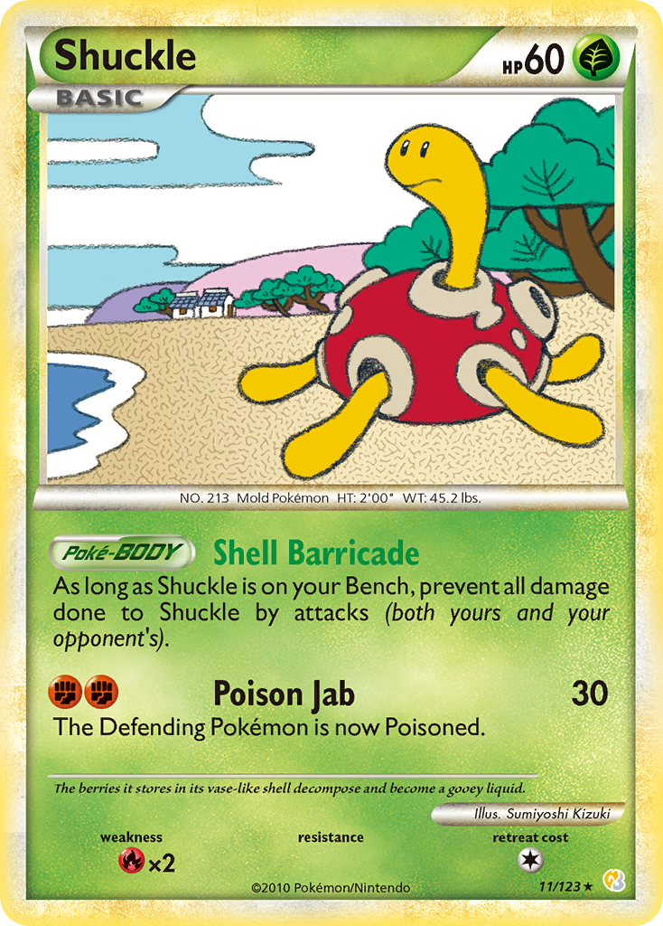 Shuckle (11/123) [HeartGold & SoulSilver: Base Set] | Pegasus Games WI