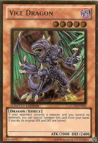 Vice Dragon [GLD3-EN002] Gold Rare | Pegasus Games WI