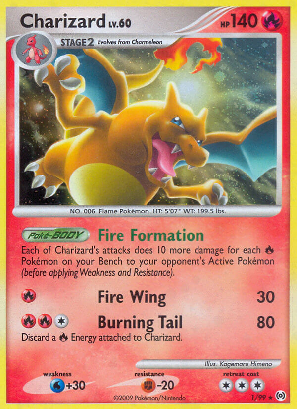 Charizard (1/99) (Cracked Ice Holo) [Platinum: Arceus] | Pegasus Games WI