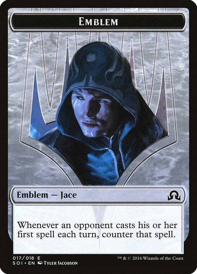 Jace, Unraveler of Secrets Emblem [Shadows over Innistrad Tokens] | Pegasus Games WI