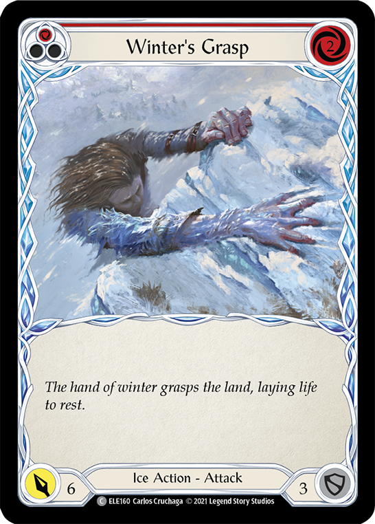 Winter's Grasp (Red) [ELE160] (Tales of Aria)  1st Edition Rainbow Foil | Pegasus Games WI