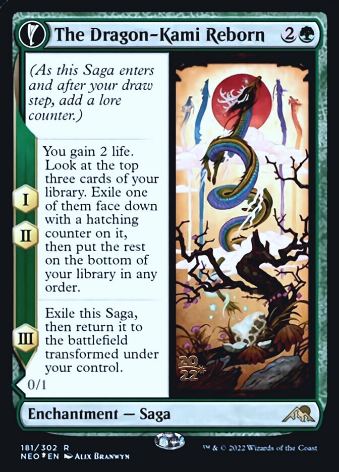 The Dragon-Kami Reborn // Dragon-Kami's Egg [Kamigawa: Neon Dynasty Prerelease Promos] | Pegasus Games WI