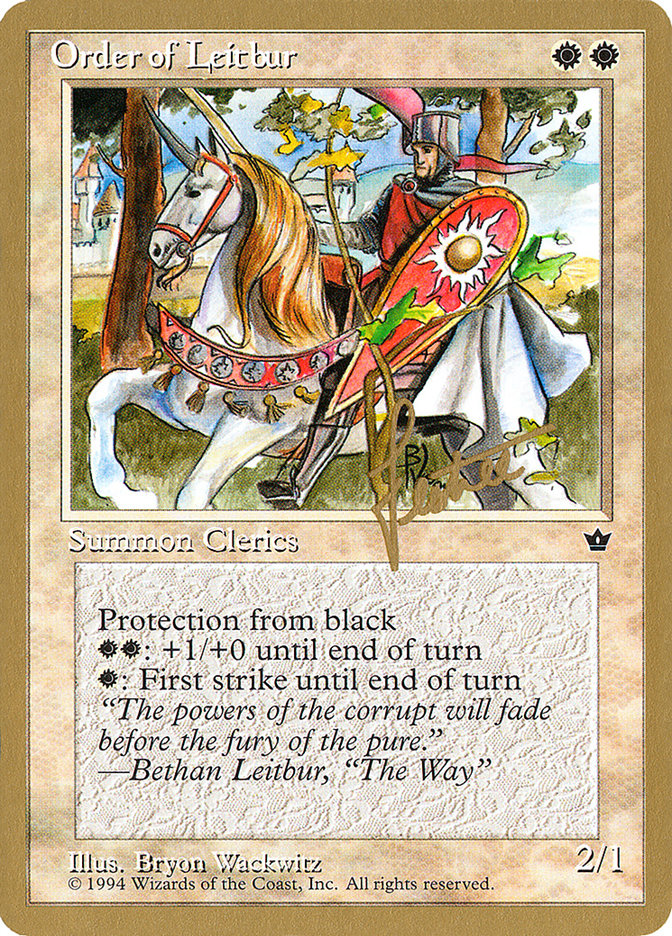 Order of Leitbur (Male) (Bertrand Lestree) [Pro Tour Collector Set] | Pegasus Games WI