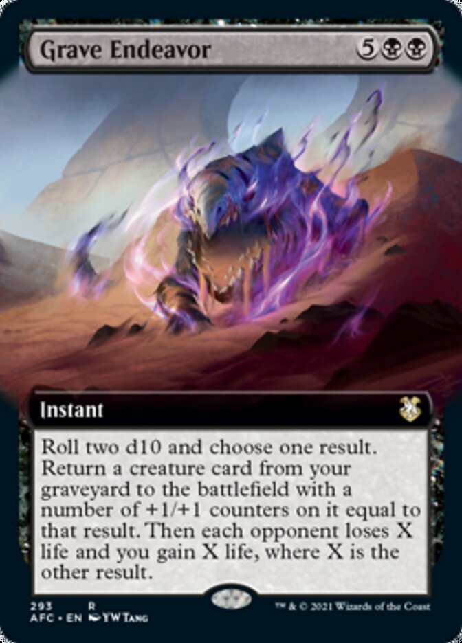Grave Endeavor (Extended Art) [Dungeons & Dragons: Adventures in the Forgotten Realms Commander] | Pegasus Games WI