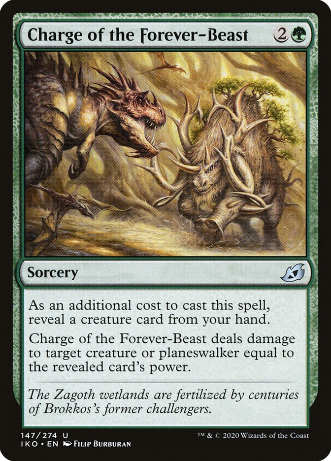 Charge of the Forever-Beast [Ikoria: Lair of Behemoths] | Pegasus Games WI