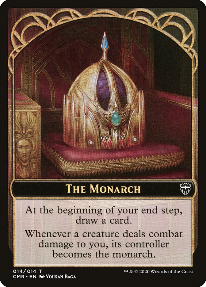 The Monarch // Treasure Double-Sided Token [Commander Legends Tokens] | Pegasus Games WI