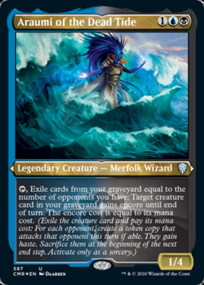 Araumi of the Dead Tide (Etched) [Commander Legends] | Pegasus Games WI