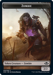 Snake // Zombie Double-Sided Token [Commander Collection: Black Tokens] | Pegasus Games WI