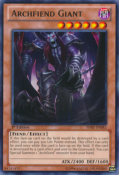 Archfiend Giant [SHSP-EN083] Rare | Pegasus Games WI