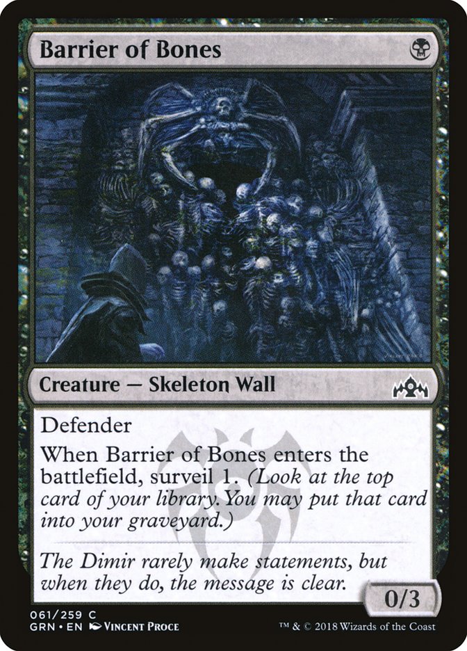 Barrier of Bones [Guilds of Ravnica] | Pegasus Games WI