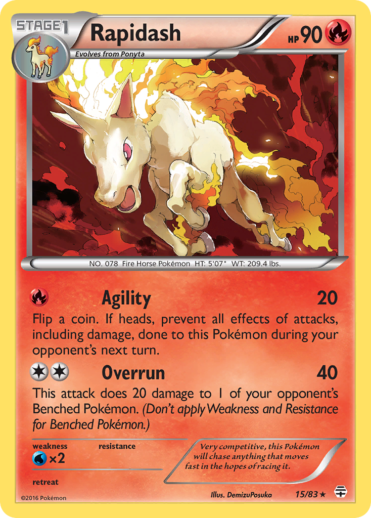 Rapidash (15/83) [XY: Generations] | Pegasus Games WI