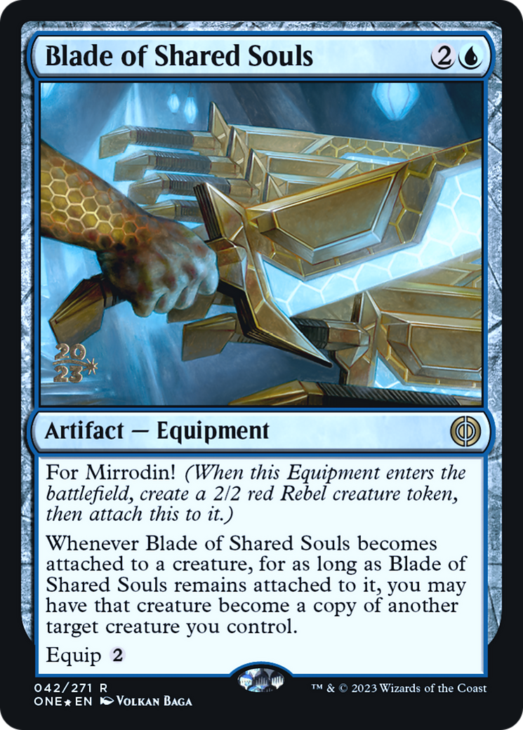 Blade of Shared Souls [Phyrexia: All Will Be One Prerelease Promos] | Pegasus Games WI