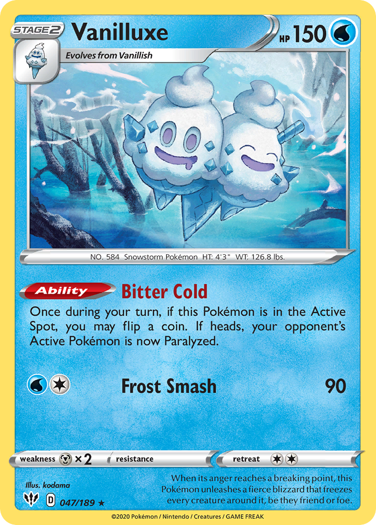 Vanilluxe (047/189) [Sword & Shield: Darkness Ablaze] | Pegasus Games WI