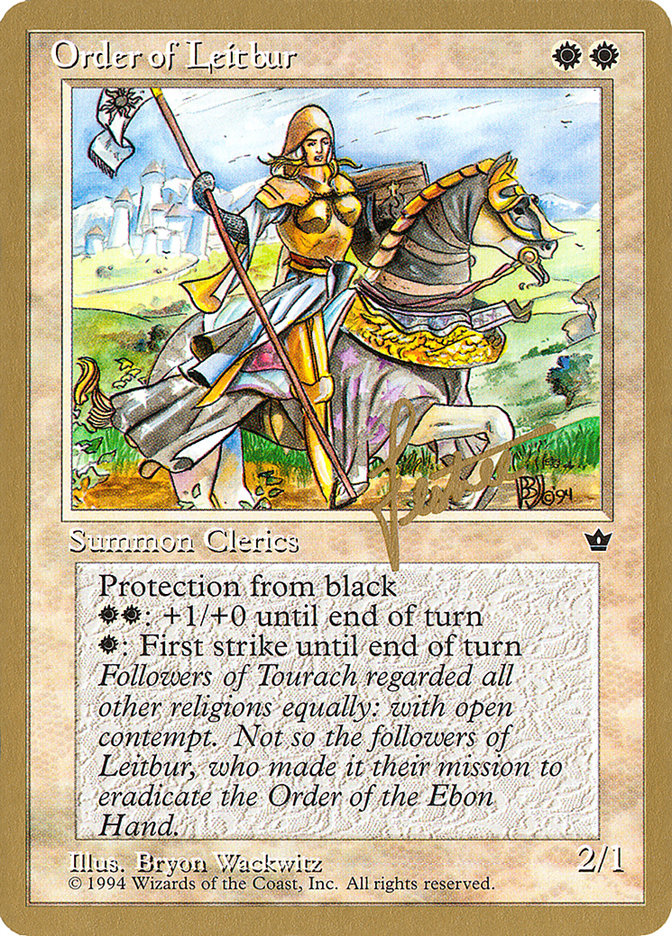 Order of Leitbur (Female) (Bertrand Lestree) [Pro Tour Collector Set] | Pegasus Games WI