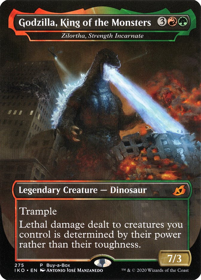 Zilortha, Strength Incarnate - Godzilla, King of the Monsters (Buy-A-Box) [Ikoria: Lair of Behemoths Promos] | Pegasus Games WI