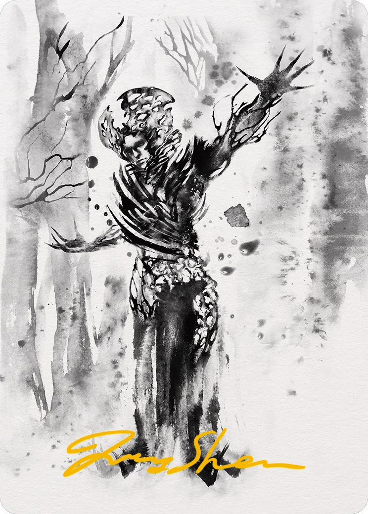 Rustvine Cultivator Art Card (Gold-Stamped Signature) [Phyrexia: All Will Be One Art Series] | Pegasus Games WI