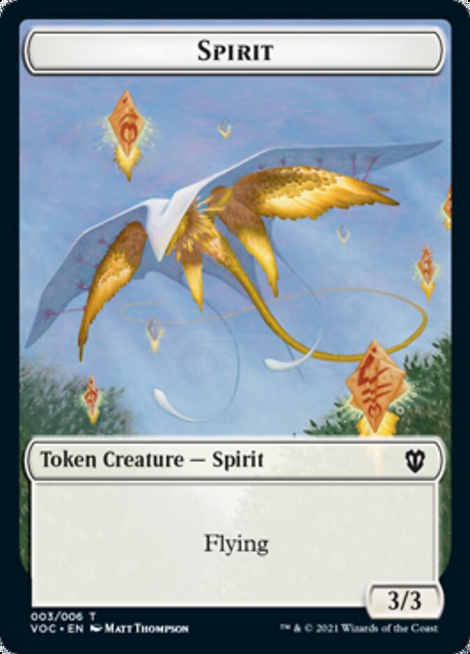 Spirit (003) // Thopter Double-Sided Token [Innistrad: Crimson Vow Commander Tokens] | Pegasus Games WI