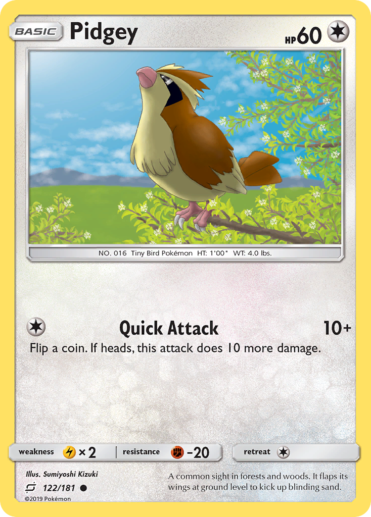 Pidgey (122/181) [Sun & Moon: Team Up] | Pegasus Games WI