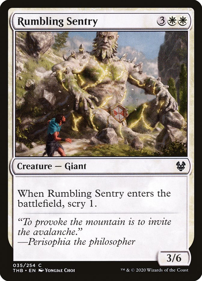 Rumbling Sentry [Theros Beyond Death] | Pegasus Games WI