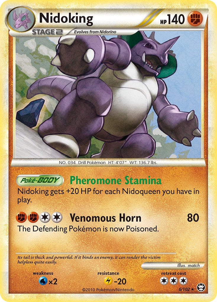 Nidoking (6/102) (Theme Deck Exclusive) [HeartGold & SoulSilver: Triumphant] | Pegasus Games WI
