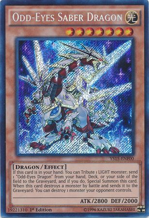 Odd-Eyes Saber Dragon [YS15-ENF00] Secret Rare | Pegasus Games WI