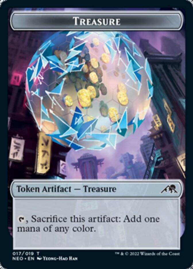 Treasure Token [Kamigawa: Neon Dynasty Tokens] | Pegasus Games WI
