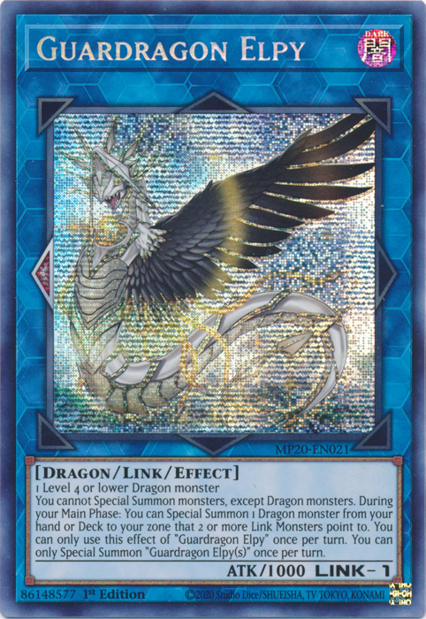 Guardragon Elpy [MP20-EN021] Prismatic Secret Rare | Pegasus Games WI