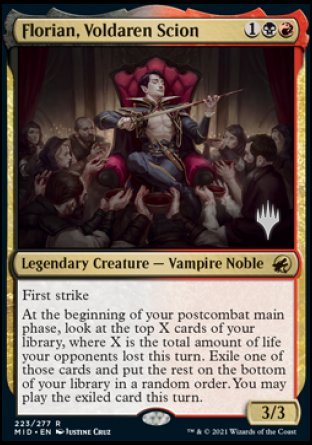 Florian, Voldaren Scion (Promo Pack) [Innistrad: Midnight Hunt Promos] | Pegasus Games WI