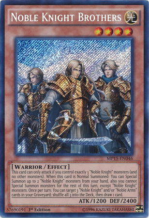 Noble Knight Brothers [MP15-EN046] Secret Rare | Pegasus Games WI