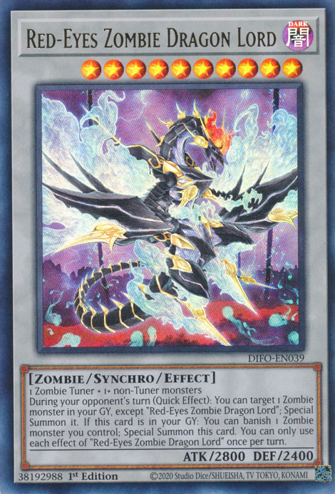 Red-Eyes Zombie Dragon Lord [DIFO-EN039] Ultra Rare | Pegasus Games WI