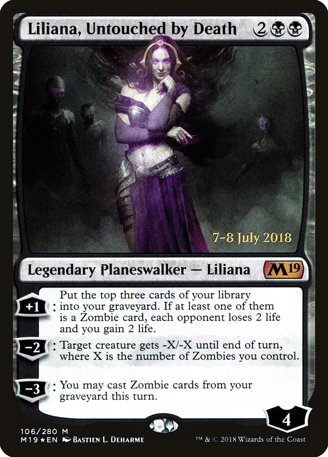 Liliana, Untouched by Death [Core Set 2019 Prerelease Promos] | Pegasus Games WI