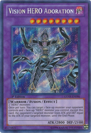 Vision HERO Adoration [GENF-EN096] Secret Rare | Pegasus Games WI