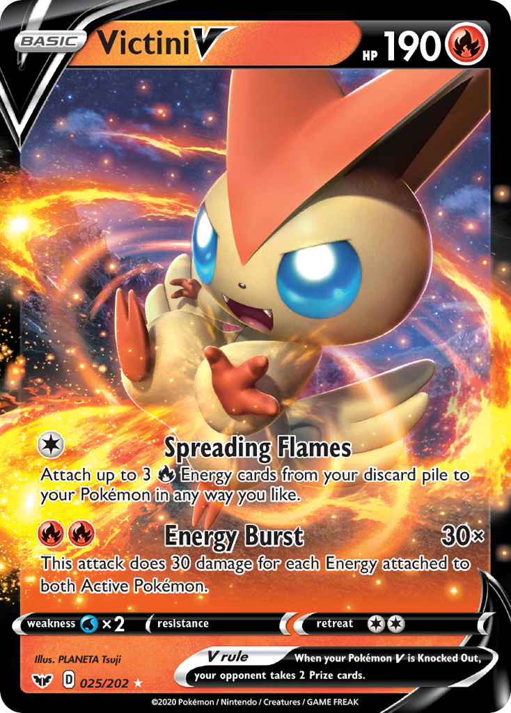 Victini V (025/202) [Sword & Shield: Base Set] | Pegasus Games WI