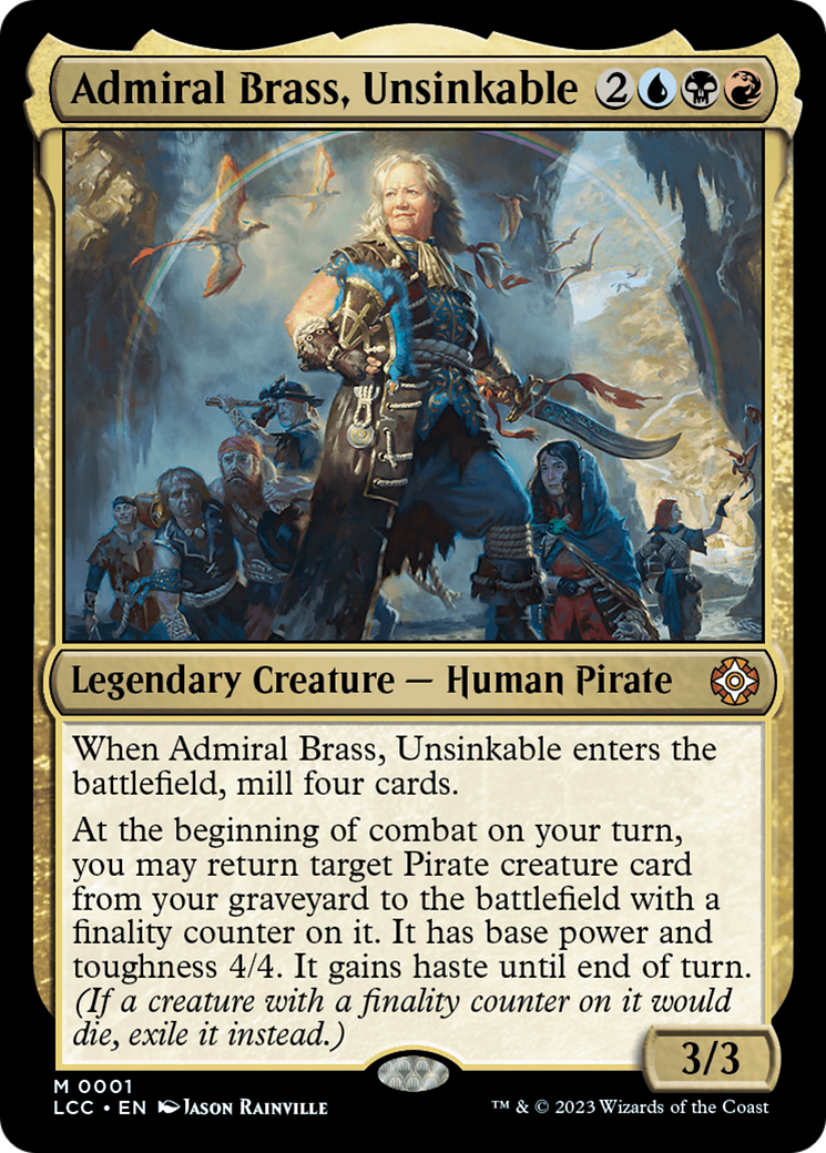 Admiral Brass, Unsinkable (Display Commander) [The Lost Caverns of Ixalan Commander] | Pegasus Games WI