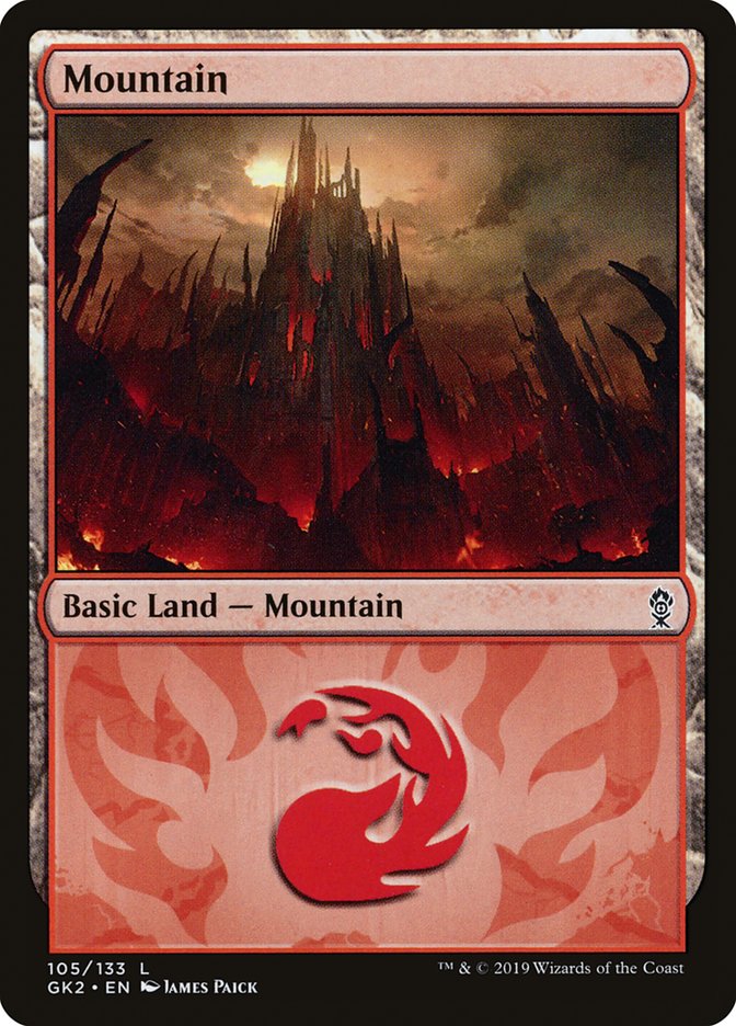 Mountain (105) [Ravnica Allegiance Guild Kit] | Pegasus Games WI