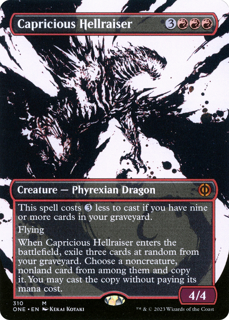 Capricious Hellraiser (Borderless Ichor) [Phyrexia: All Will Be One] | Pegasus Games WI